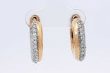 1.00ctw Lab Grown Diamond Hoop Earrings In Sterling Silver 7 Grams Eb0225spdu