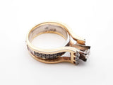 0.83 Cttw Diamond & Two-tone 14k Yellow Gold Ring 7.7 Gram Size 6.25 Fw0925rxzdu