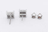 0.5cttw Diamond Stud Screwback Earrings In 14k White Gold 3.8 Grams Eb0826osxsa