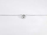 0.65 Ct Diamond & 14k White Gold Solitaire Necklace 2.4 Gram 18 Inch Fw0426cxzdu