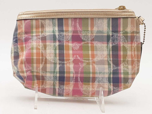 Coach Poppy Plaid Wristlet Aa0725pzsa