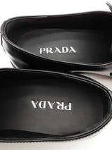 Prada Black Leather Loafers Size 41.5 Eb0626loxde