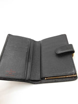 Louis Vuitton Black Epi Leather Viennois Wallet With Coin Pouch Eb0126lrxde