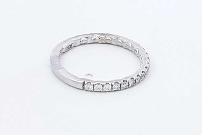 0.24ctw Diamond Ring In 14k White Gold 2.3 Grams Size 5.5 Eb0925lordu