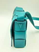 Bottega Veneta Teal Leather Cassette Crossbody Bag Eb0624ixzdu