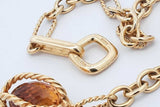 David Yurman 18k Yellow Gold Citrine Necklace With Toggle Clasp 16 Inch Eb1223lzxxsa