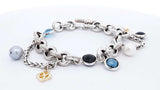 David Yurman Sterling Silver Old World Charm Bracelet 31.6 Gram 7 In Fw0425ozxdu