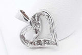 Diamond Heart Pendant In 10k White Gold 1.5 Grams Eb1024rxsa