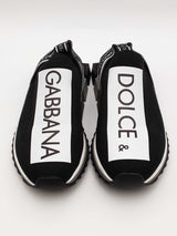 Dolce & Gabbana Sorrento Logo Stretch Knit Sneakers Size 39 Eb0826lrxsa
