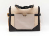 Balmain B-buzz Tote Bag In Canvas & Leather Fw0925pzxdu