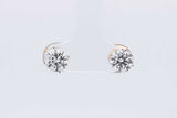 2.0cttw Lab Grown Diamond Stud Screwback Earrings 14k Yellow Gold 1.2g Eb326wcrsa