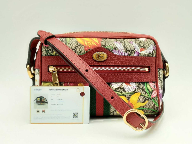 Gucci Ophidia Flora Gg Coated Canvas Shoulder Bag Fw1124wxzsa