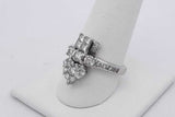 1.52cttw Diamond Ring In 10k White Gold 5.1 Grams Size 8.5 Eb0826rxzsa