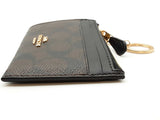 Coach Mini Skinny Brown Signature Coated Canvas Id Case Do0325orde
