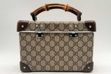 Gucci Supreme Monogram Globe-trotter Bamboo Top Handle Vanity Case Aa0325loxzsa