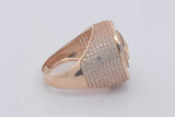 3.2cttw Mercedes Logo Diamond Ring 14k Yellow Gold 8.8 Grams Size 10 Eb0226wxzsa
