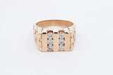 0.96cttw Diamond 14k Yellow Gold Nugget Ring 16.7 Grams Size 11 Eb0626lrxzdu