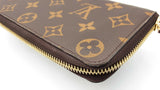 Louis Vuitton Clemence Wallet In Monogram Coated Canvas & Rose Ballerine Leather Fw0726lrzdu