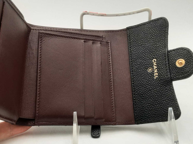 Chanel Flap Caviar Mini Wallet Black Aa0225przsa
