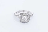 0.64ctw Diamond Ring In 14k White Gold 3.4 Grams Size 4 Eb1225orxdu