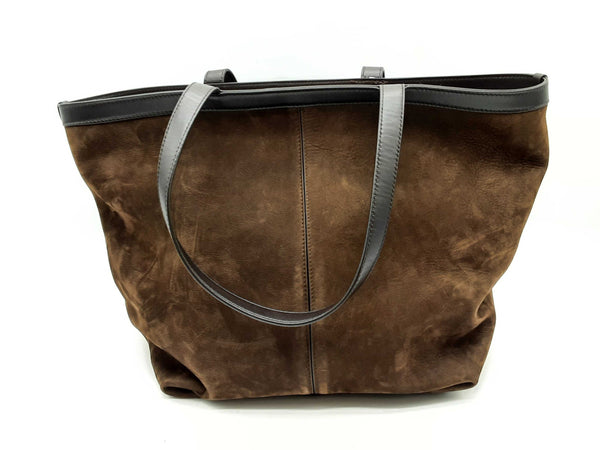 Bottega Veneta Flip Flap Brown Suede Tote Bag Do0724lxzxde