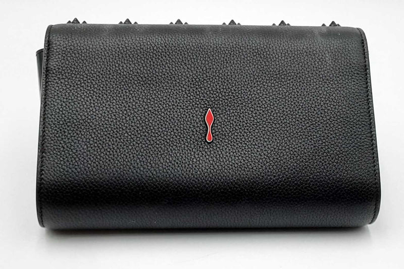 Christian Louboutin Paloma Black Leather Clutch Eb1224oxzdu