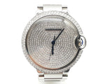 Cartier 3284 38mm Ballon Bleu Aftermarket Diamonds Stainless Steel Automatic Watch Do0125prxzde