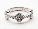 Approx 0.8 Ctw Lab Grown Diamonds Silver 3.6g Clover Ring Size 7.25 Do1124srde