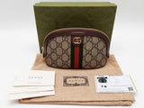 Gucci 625550 Ophidia Gg Supreme Green Red Web Cosmetic Bag Do0325wwxde