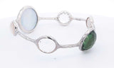 Ippolita 6 Stone & Mother Of Pearl Bangle Bracelet 25.5 Grams 7.5 In Eb0424oxzsa