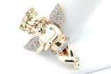 10k Yellow Gold Angel Pendant With Diamonds 5.4 Grams Eb0926lrxsa