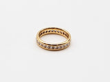 18k Yellow Gold Channel Diamond Eternity Band Ring Size 6 Doirxde 144020011393