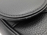 Christian Dior Black Grained Leather Saddle Bag Do0725loxzde