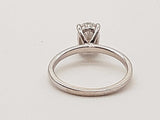 1.17 Carat Oval Brilliant Lab Grown Diamond 14k White Gold 2.1g Ring Size 6.5