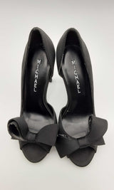 Michael Shannon Black Satin Lolita Heels Size 7m Ebpzsa 144010012330