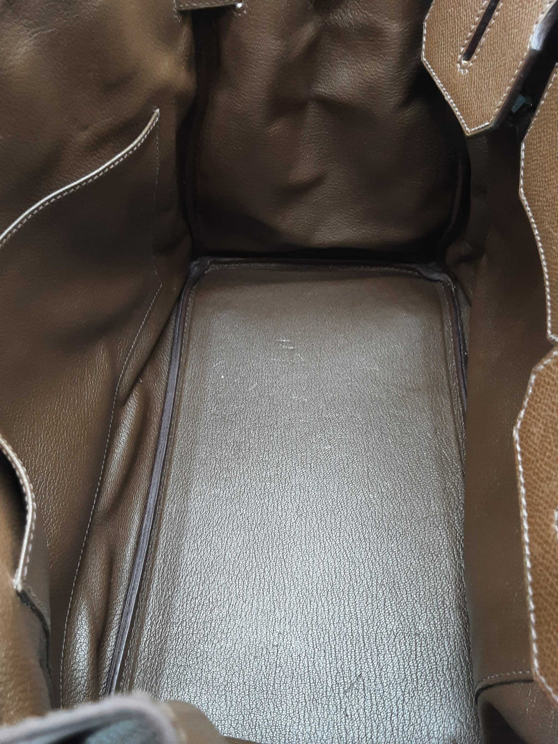 Hermes Birkin 35 Toundra Brown Epsom Palladium Hardware Handbag Do0825sxzxde