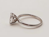 1.17 Carat Oval Brilliant Lab Grown Diamond 14k White Gold 2.1g Ring Size 6.5