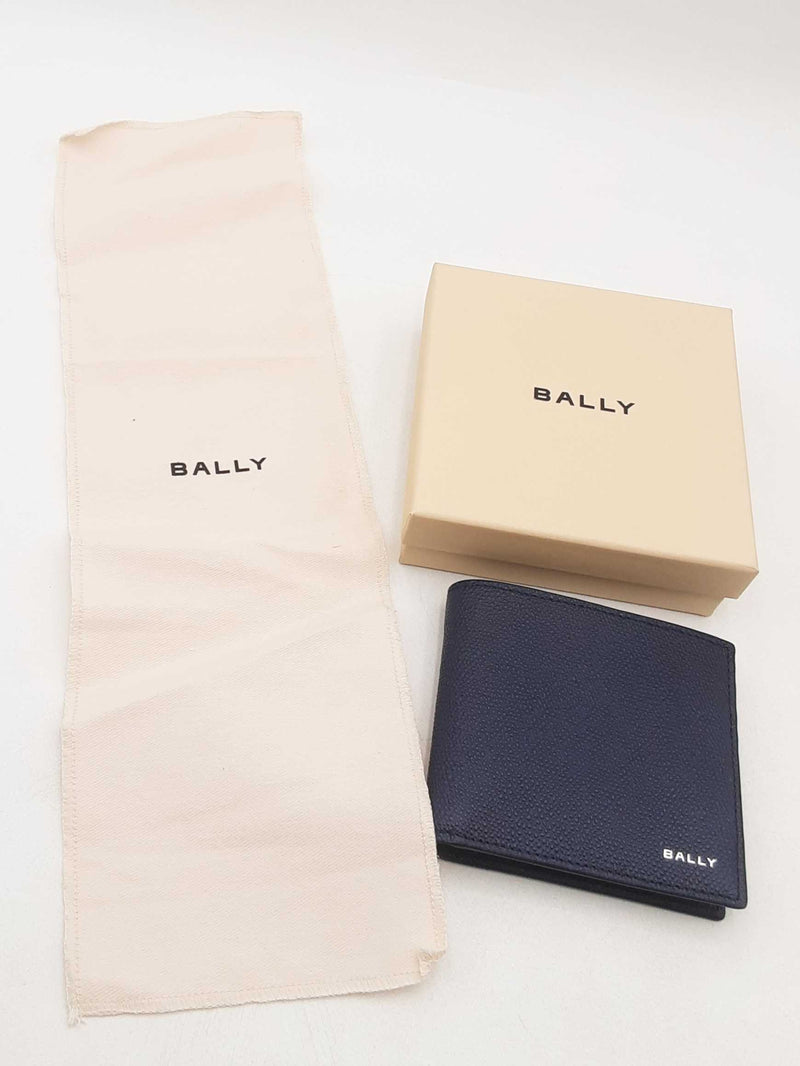 Bally Navy Blue Bifold Wallet Eb0325ixsa