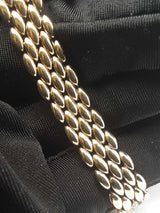 0.38 Cttw Diamond & 14k Yellow Panther Link Bracelet 20.5g 7 Inch Fw0826llcrdu