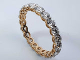 2.05 Cttw Lab-grown Diamond & 14k Gold Eternity Ring 1.7g Size 6.5 Fw0326przdu