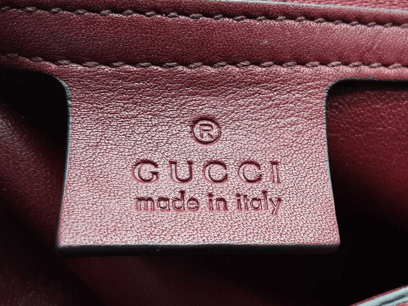Gucci 323660 Burgandy Red Alligator Leather Bamboo Shopper Tote Do0225wpxzde