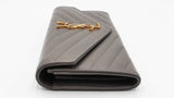 Yves Saint Laurent Monogram Grain De Poudre Embossed Flat Wallet Sd0226wzxdu