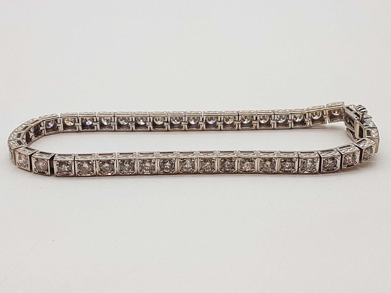 1.35 Cttw Diamonds 14k White Gold 13.7g Tennis Bracelet 6.75 In Do0725cxzde