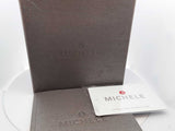 Michele Deco Noir Diamond Quartz Chronograph 30mm Stainless Watch Eb0726rxzde
