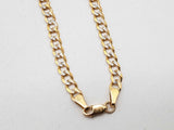 10k Two-tone Yellow White Gold 20.4g Curb Chain 25.5 In Do1224iexde