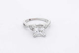 1.7ctw Princess Cut Diamond Ring 14k White Gold 3.7 Grams Size 4.5 Eb0926wxxzsa