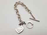 Tiffany & Co. Return To Tiffany Heart Tag 0.925 Silver 32.8g Bracelet 6.5 In Do0325lrxde