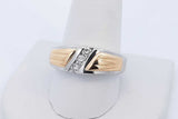 Platinum & 18k Yellow Gold Diamond Ring 13.1 Grams Size 11 Eb0526wcxde