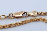 18k Yellow Gold Wheat Chain Necklace With 10k Clasp 12.9g 18 Inch Eb0726llxzde