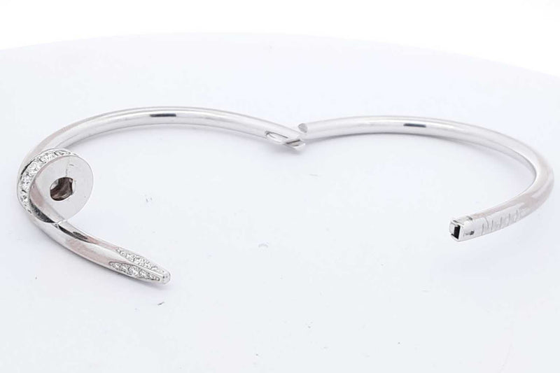 Cartier 18k White Gold Juste Un Clou Bracelet Size 16 32.1 Grams Eb0824rrxzdu